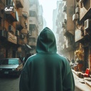 هودي "كايرو" اوفر سايز قطن للرجال باللون الاخضر