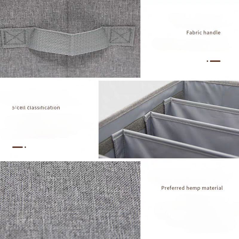 منظم ملابس قابل للطي مع خمس خانات قابلة للفك والتركيب - وتربروف