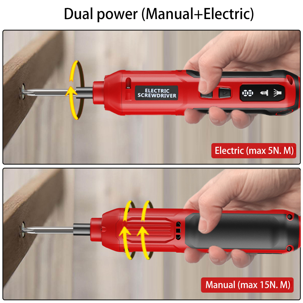 طقم مفك براغي كهربائي لاسلكي 41 قطعة بشاشة ليد – قابل للشحن