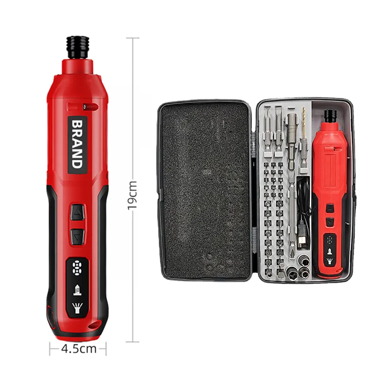 طقم مفك براغي كهربائي لاسلكي 41 قطعة بشاشة ليد – قابل للشحن