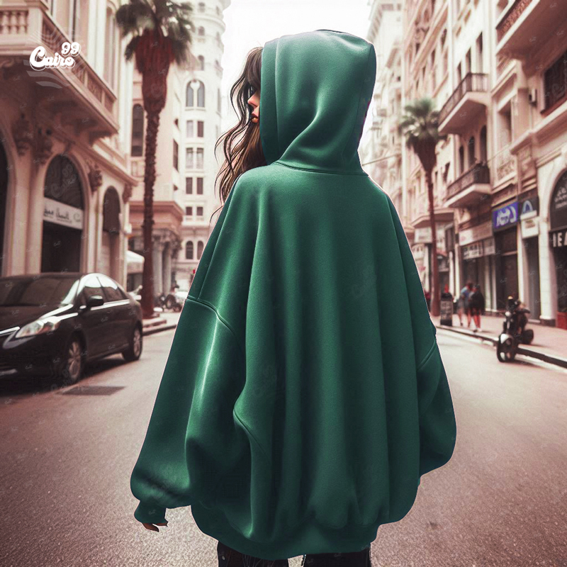 Cairo Oversized Hoodie For Women - Green