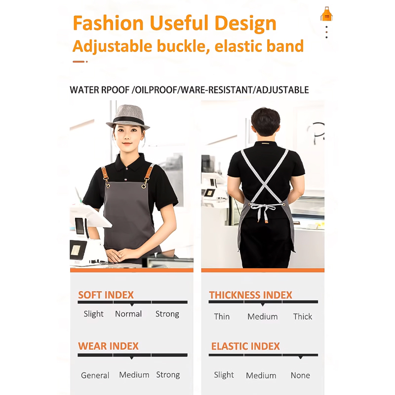 مريلة مطبخ وتربروف ب 3 جيب للحفاظ علي الملابس من المياه والزيوت