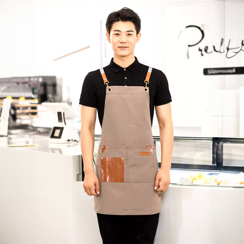 مريلة مطبخ وتربروف ب 3 جيب للحفاظ علي الملابس من المياه والزيوت