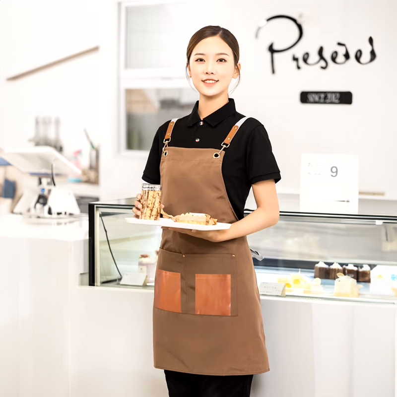 مريلة مطبخ وتربروف ب 4 جيب للحفاظ علي الملابس اثناء طهي الطعام