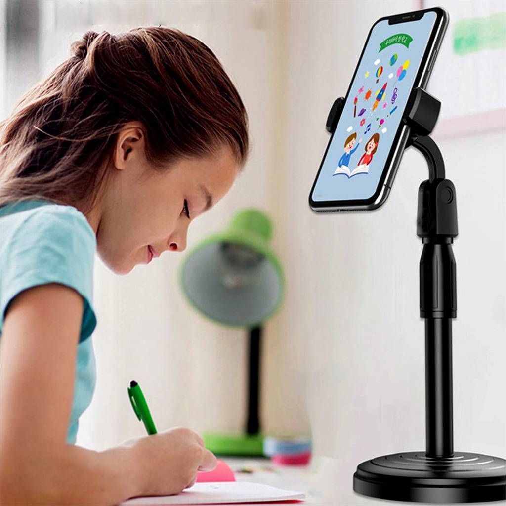 حامل موبايل دوار 360 درجة للمكتب بارتفاع قابل للتعديل لجميع انواع الهواتف