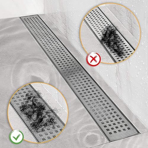 شريط شبكي لاصق قابل للقص لمنع انسداد البلاعات والبانيو - مقاس 2.5 متر