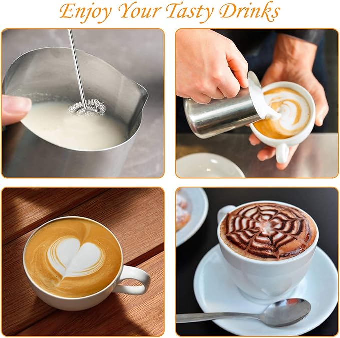 مضرب نسكافية يعمل بالشحن للحصول علي رغوة كريمية مثاليه مزود ب 2 رأس