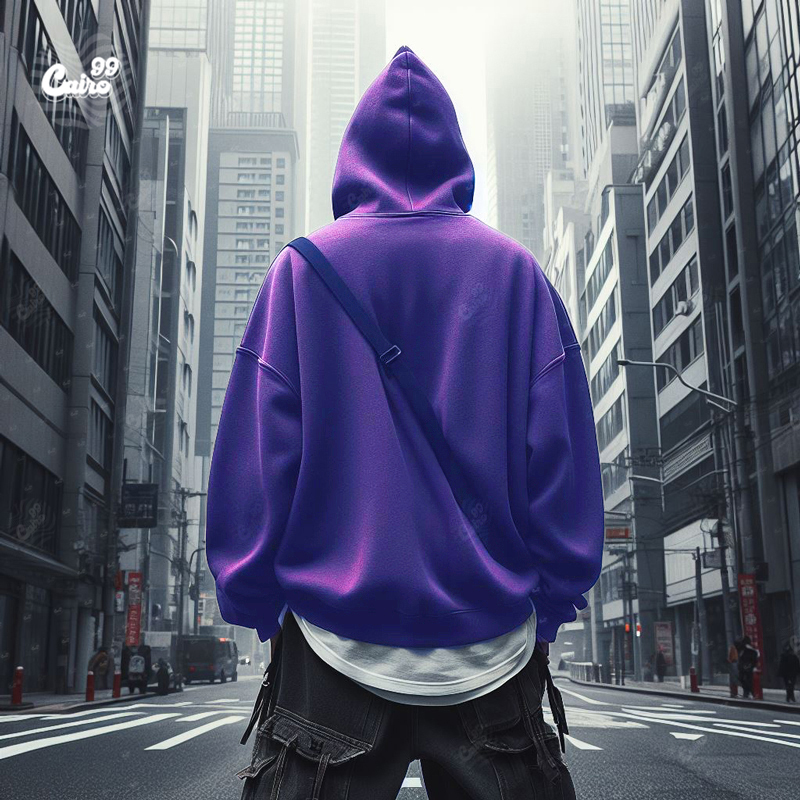 Trust God + Chill هودي اوفر سايز قطن