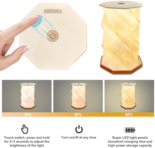اباجورة تاتش  ب 3 الوان مختلفة قابلة للطي  تعمل بيو اس بي للشحن