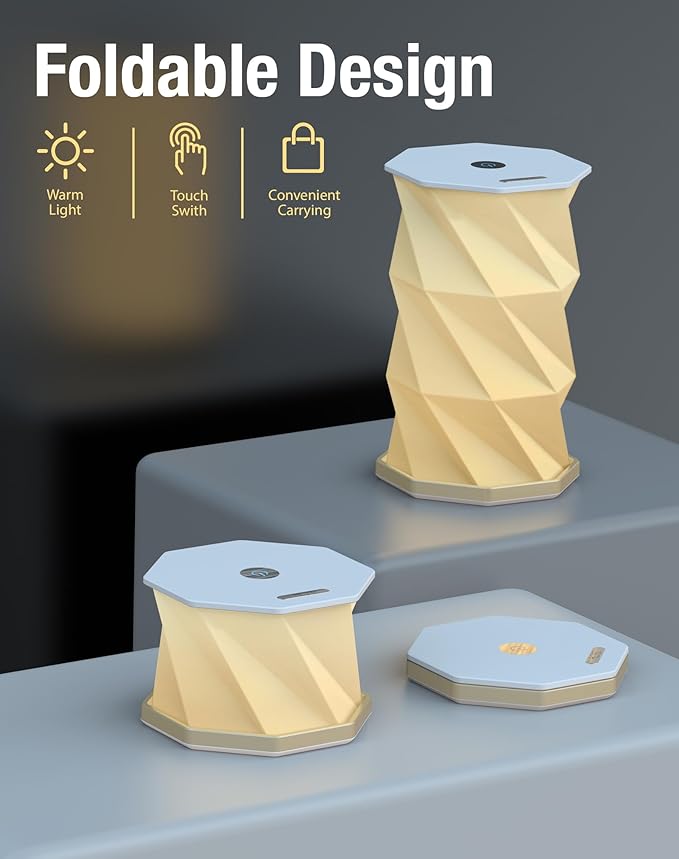 اباجورة تاتش  ب 3 الوان مختلفة قابلة للطي  تعمل بيو اس بي للشحن