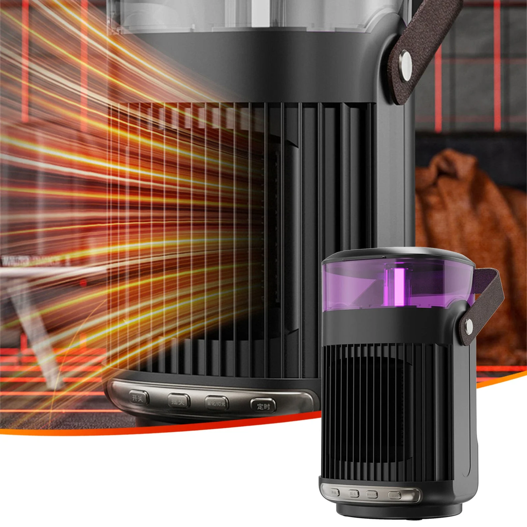 دفاية مكتب كهربائية دوارة 90 درجة مع مرطب جو بالبخار - 800 واط