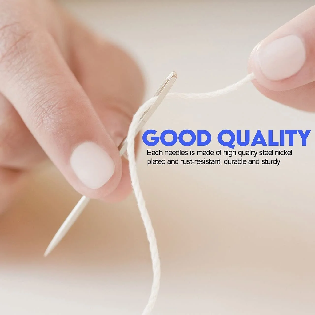 طقم ابر خياطة ب 3 احجام مختلفة واداة ازلة الغرز مناسب للحرف اليدوية