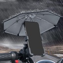 حامل موبايل للدراجات النارية مزود بشمسية ميني للحماية من الشمس والمطر