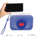 USB مكبر صوت ستيريو مع راديو - يعمل بالبلوتوث وشحن