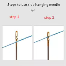 طقم ابر خياطة سهلة اللضم ب 3 احجام مختلفة واداة ازلة الغرز مناسب للحرف اليدوية