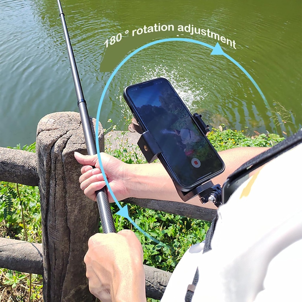 حامل موبايل بحزام يثبت على الصدر لتصوير الفيديوهات بمشبك قابل للتعديل