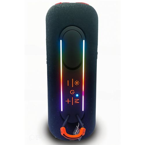 سبيكر مكبر للصوت وتربروف لاسلكي بقدرة 20 وات مع إضاءة ليد - بطارية 3000 ملي امبير