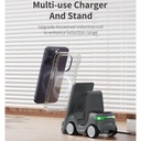 شاحن لاسلكي 5 *1 مع منبة وساعة  _ بقوة 15 واط