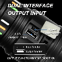 كشاف ليد يدوي للرؤية الليلية قابل التعديل بخاصية الزوم قابل لاعادة الشحن بيو اس بي