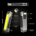 كشاف طوارئ مغناطيسي ب 3 اضاءات مع 7 اوضاع مختلفة قابل لاعاد الشحن