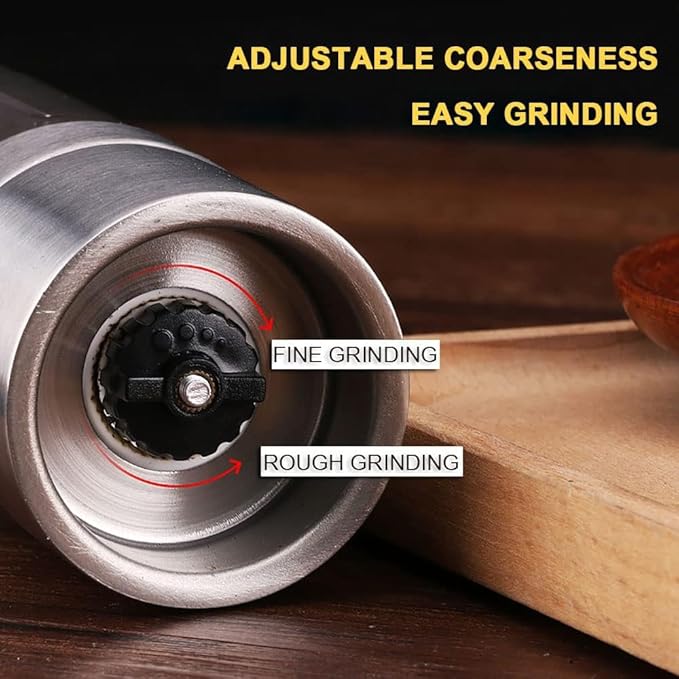 مطحنة  يدوية 2*1 برأس مزوجة للفلفل الاسود والملح