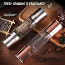 مطحنة  يدوية 2*1 برأس مزوجة للفلفل الاسود والملح