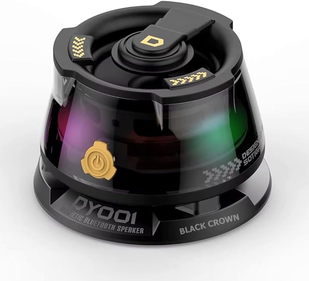 اسبيكر لاسلكي مغناطيسي ميني مع اضاءة ار جي بي قابل للشحن بقوة 5 فولت