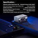 اسبيكر لاسلكي مغناطيسي ميني مع اضاءة ار جي بي قابل للشحن بقوة 5 فولت