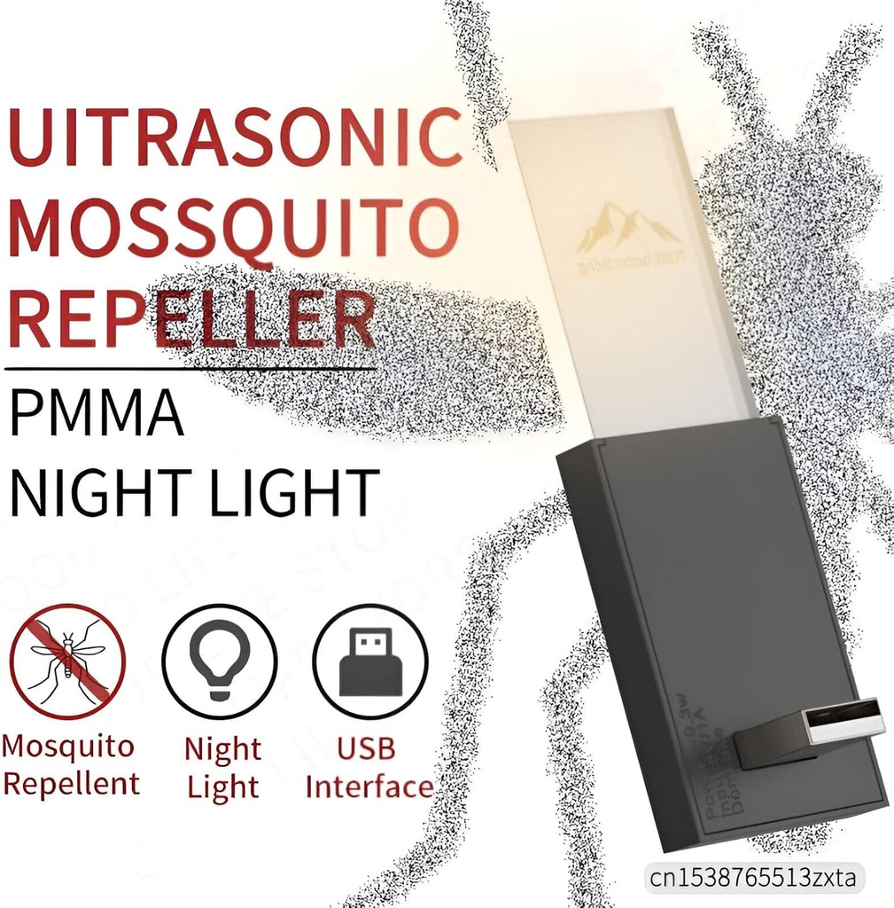 USB وناسة كهربائية طاردة للناموس والحشرات بالموجات فوق الصوتية