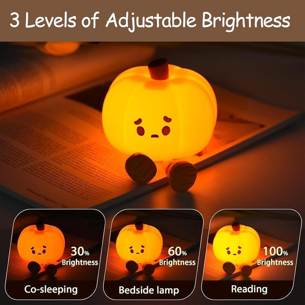 وناسة تاتش شكل يقطين مع  2 اضاءة مختلفة من السيليكون