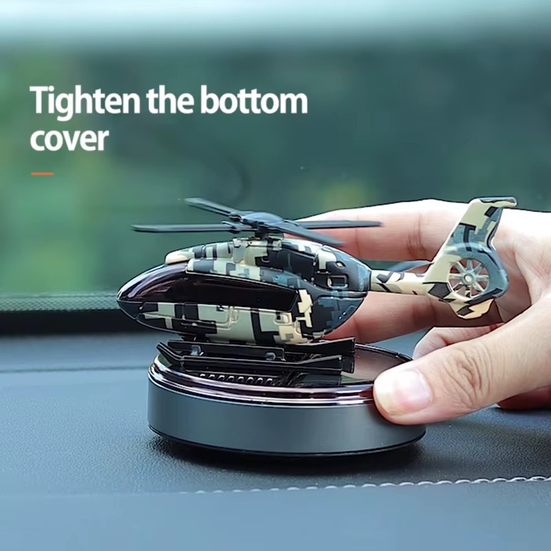 فواحة لتابلوه السيارة على شكل طيارة هيلكوبتر تعمل بالطاقة الشمسية