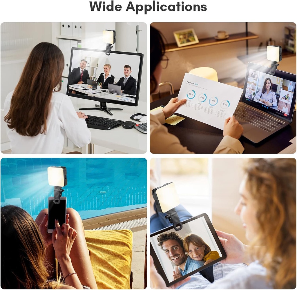 U80 Pro ريج لايت ميني بمشبك دوار واضاءة ار جي بي
