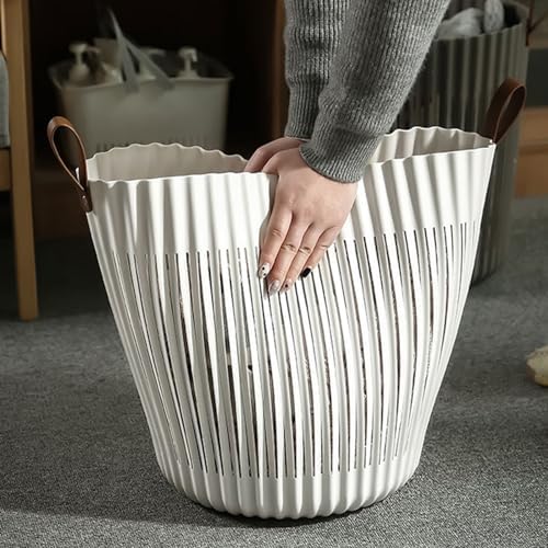 باسكت غسيل من البلاستيك المضلع  المرن بيد لسهولة الحمل