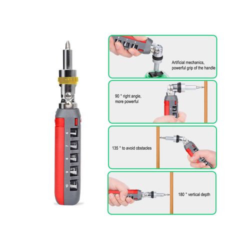 مفك براغي مغناطيسية 12 في 1 برأس قابلة للدوران بزوايا 180 درجة