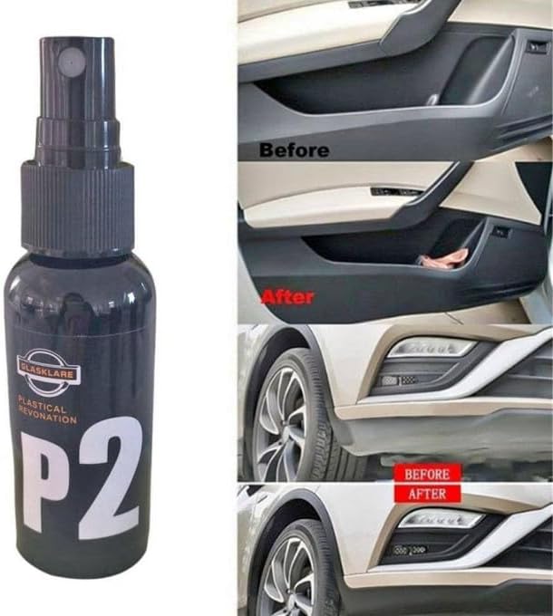 ملمع ومعالج الاجزاء البلاستيكية و الجلدية للسيارة P2اسبراي