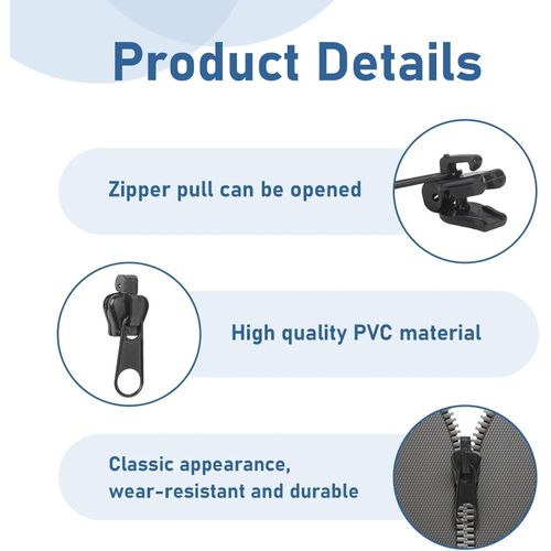 طقم سوست 6 قطع ب 3 احجام مختلفة للجواكت والشنط