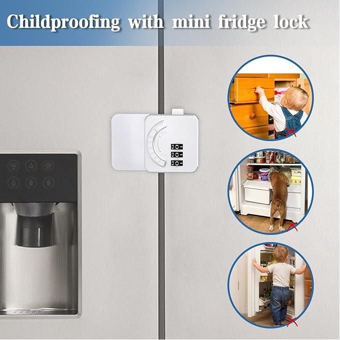 قفل امان لاصق برقم سري للدواليب والادراج والثلاجة لحماية الاطفال