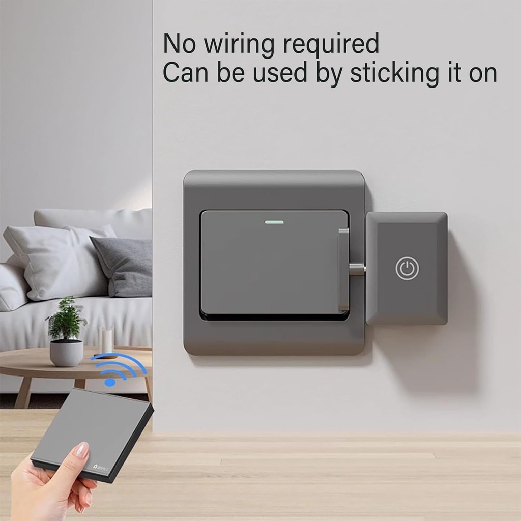 جهاز تحكم عن بعد لفتح وغلق مفتاح النور تاتش يعمل حتي 30 متر مع ريموت كنترول - قابل للشحن