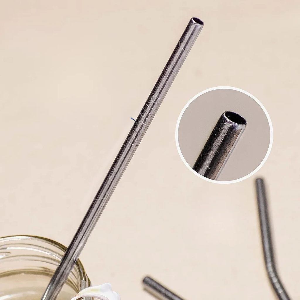 شاليموه استانليس ستيل 5 قطع أشكال وأحجام مختلفة مع فرش تنظيف لإعادة الأستخدام