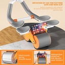 عجلة رياضية بمسند يد لممارسة تمارين الضغط والبطن مع مؤقت ووسادة لحماية الركبة