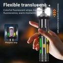 كشاف طوارئ ب 3 اوضاع اضاءة مختلفة مع شاشة ليد رقمية  _ بيو اس بي للشحن