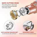 قلم ازالة شعر الوجة (فلاولس) بدون الم 2*1 بتصميم لامع - قابلة للشحن