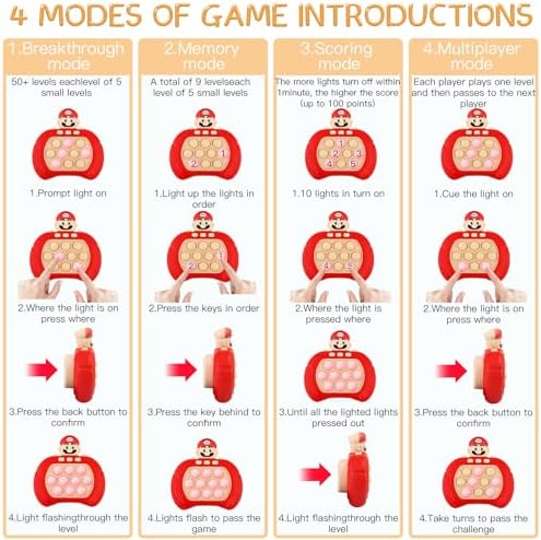 لعبة بوب ايت الكترونية علي شكل رائد فضاء صوتية ومضيئة ب 4 مستويات للكبار والصغار