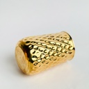 فازة زهور نحاس مزخرفة للديكور باللون الذهبي - 14 سم