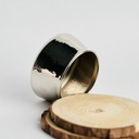 وعاء حامل شموع من النحاس مزخرف للديكور باللون الفضي- 5 * 9 سم