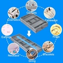 منظم أدراج  2 دور  قابل للطي والسحب لتنظيم الاكسسورات