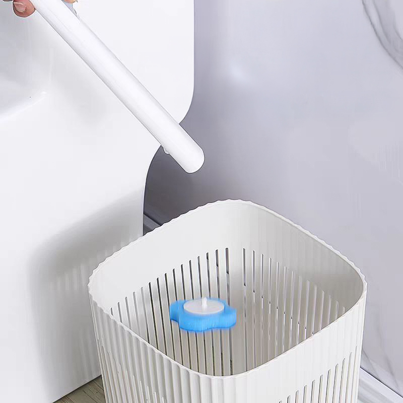 فرشة تواليت مع 8 رؤوس تنظيف قابلة للفصل للاستخدام مره واحده فقط