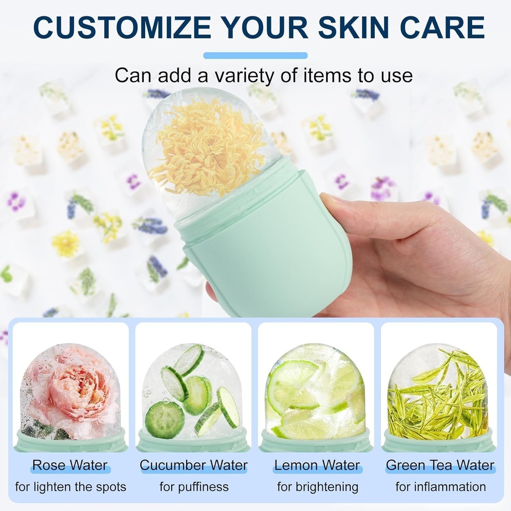 قالب ثلج سيليكون لتهدئة وتدليك البشرة قابل لإعادة الاستخدام