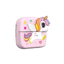 كاميرا تصوير فيديو وطباعه فورية بتصميم يونيكورن بشاشة اتش دى مع موسيقى و  العاب