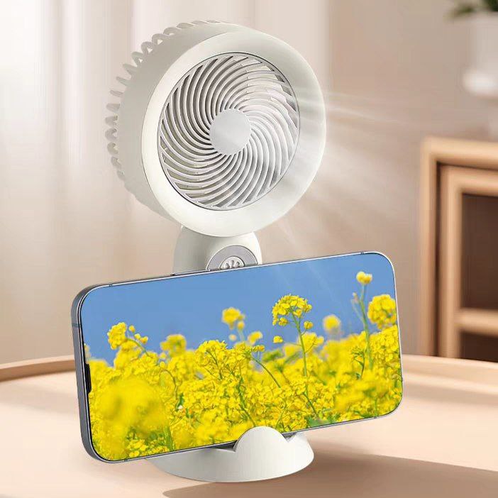 مروحة يد محمولة بضوء ليد وسرعتين _ بيو اس بي للشحن